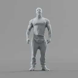 Lowpoly Male Bodybuilder