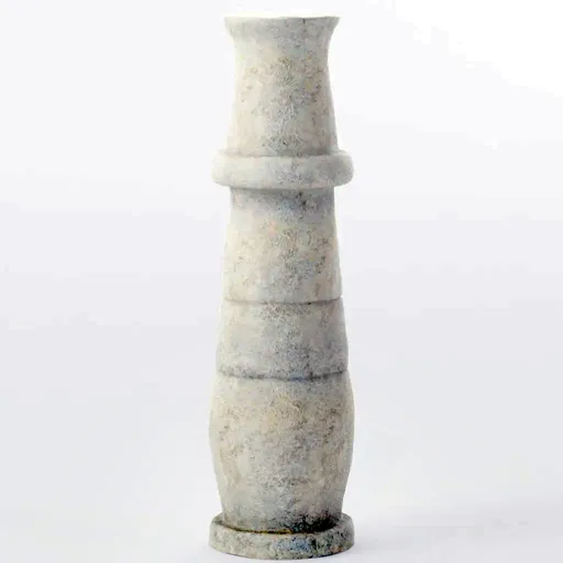 Ancient Egyptian-style 3D stone pillar, low-poly PBR texture, for Blender, suitable for desert scenes.