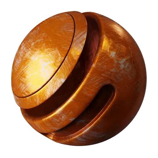 Scratched Metal Orange