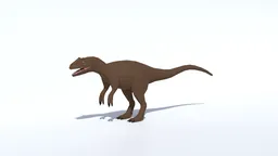 Detailed low poly Allosaurus 3D model with quad-based mesh perfect for Blender CG visualization.