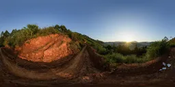 Dirt road at sunrise