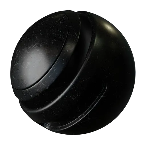 Black painted lightly scratched metal