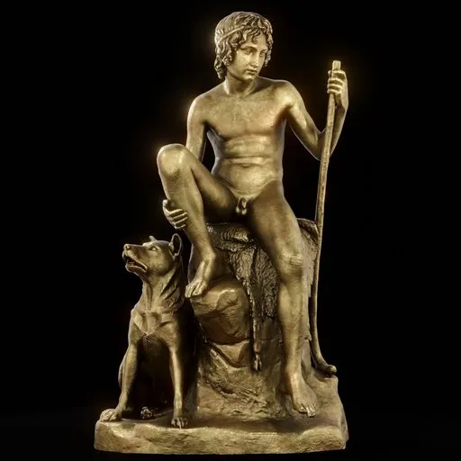 statue of Brass Shepherd boy