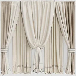 GD Silk and Cotton Curtain Set