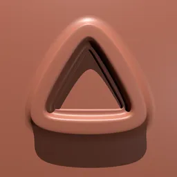 3D Embossed Triangle Brush for sculpting geometric shapes in Blender models.