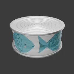 Tin can with fish