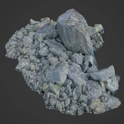 Low Poly Alpine Rocks 3