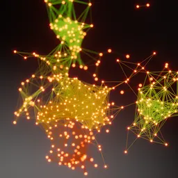 Abstract Glowing Plexus Network Data