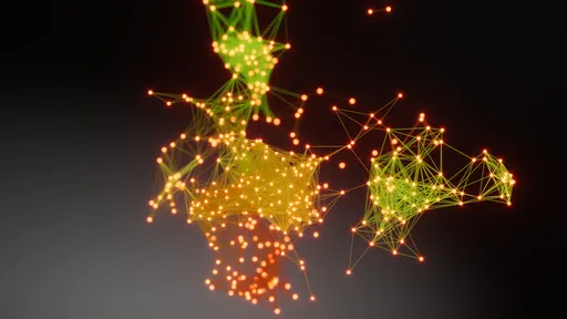 Abstract Glowing Plexus Network Data