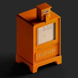 Stylized Newspaper Vending Box