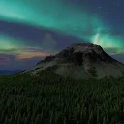 Mountain Landscape with Trees