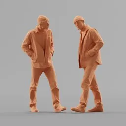 Lowpoly Male Walking