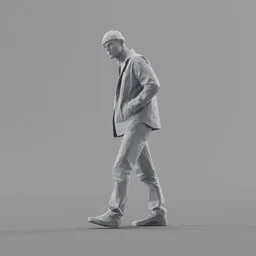 Lowpoly Male Walking