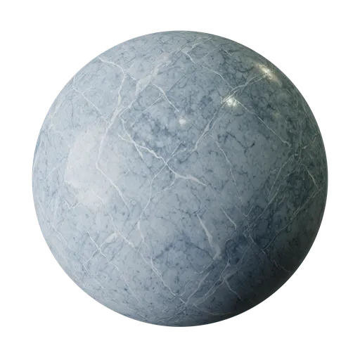 High-resolution blue marble texture for 3D rendering with realistic PBR detailing.