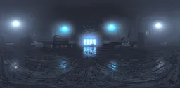 Industrial Foggy cold Lights HDRi