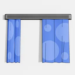 Curtain Bedroom - Cartoon Style