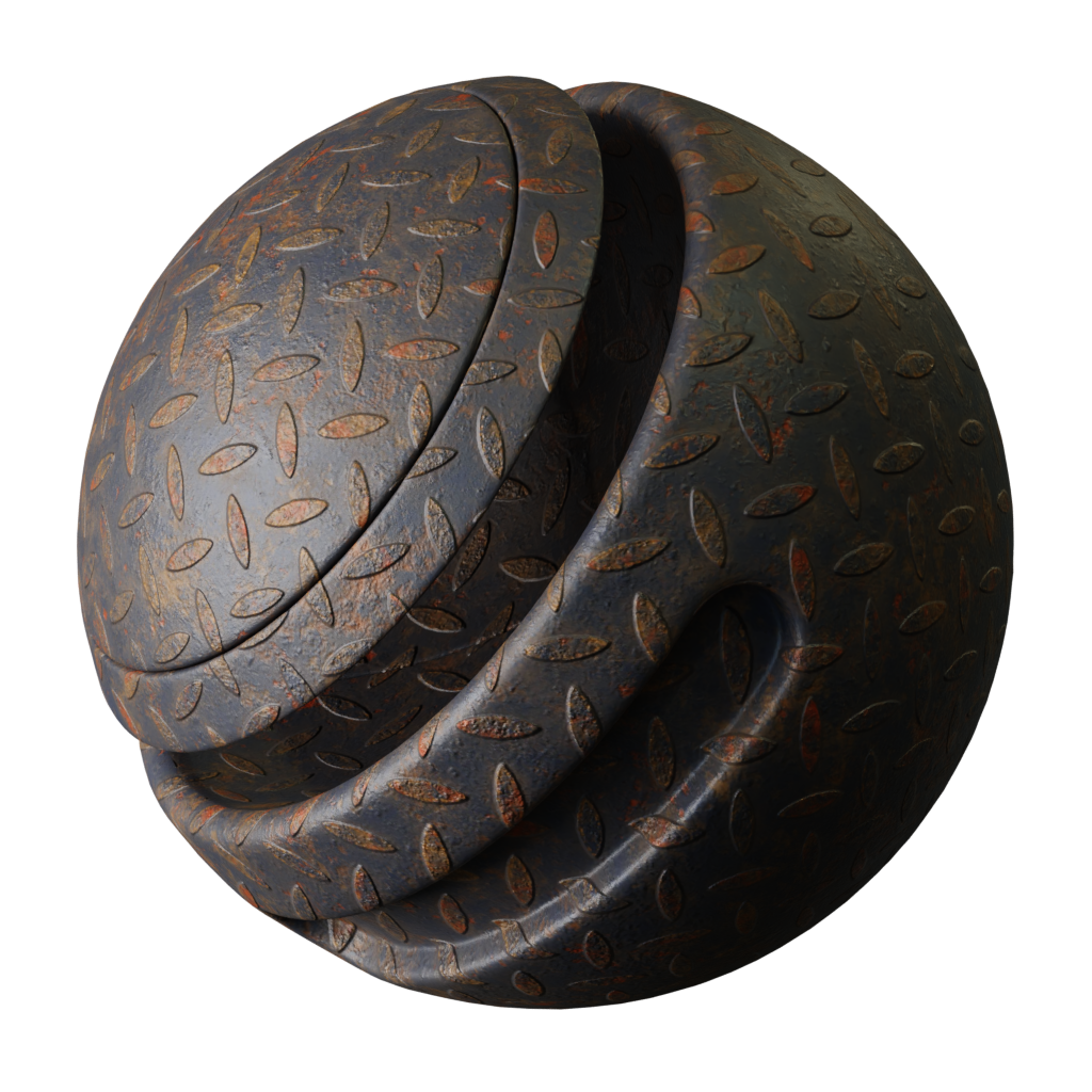 Rusted Metal Tread Plate Free Metal Materials Blenderkit