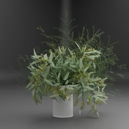 Green Foliage Vase