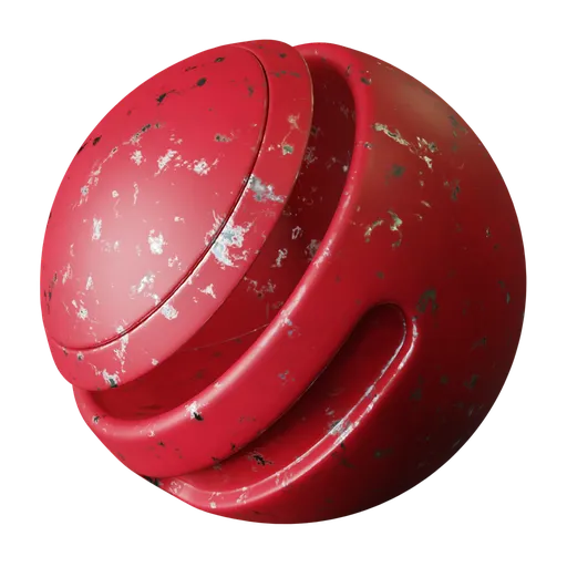 Red damaged paint metal