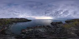 Cloudy Sunrise Ocean Coast