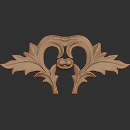 Detailed ornamental brush pattern for 3D modeling in Blender, ideal for intricate war equipment designs.