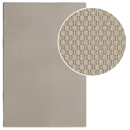 Detailed 3D beige rug model with 4K textures and quad topology, ready for subdivision and performance optimization in Blender.