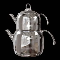 Steel kettle and teapot