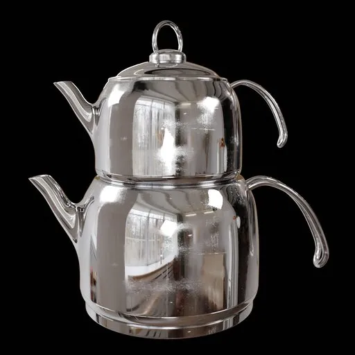 Steel kettle and teapot