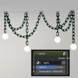 Cerine Swagged Glass Chandelier