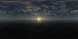 Sunset highsky bluesea