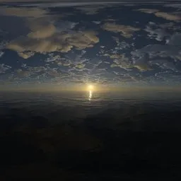 Sunset highsky bluesea