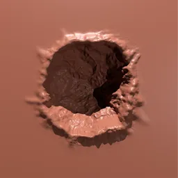 Huge metal dent or crater