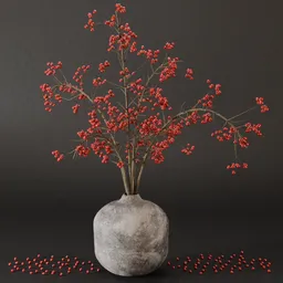 Winter red berry bouquet