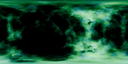Green Nebula in Sky