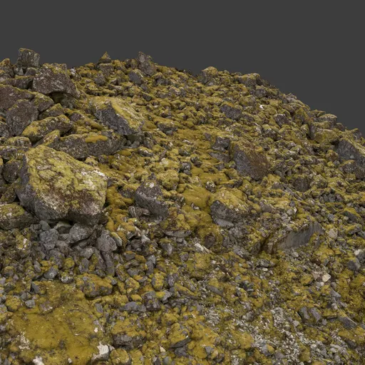 Green Moss Rock Hill Photoscan