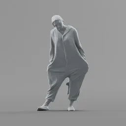 Lowpoly Woman in kigurumi