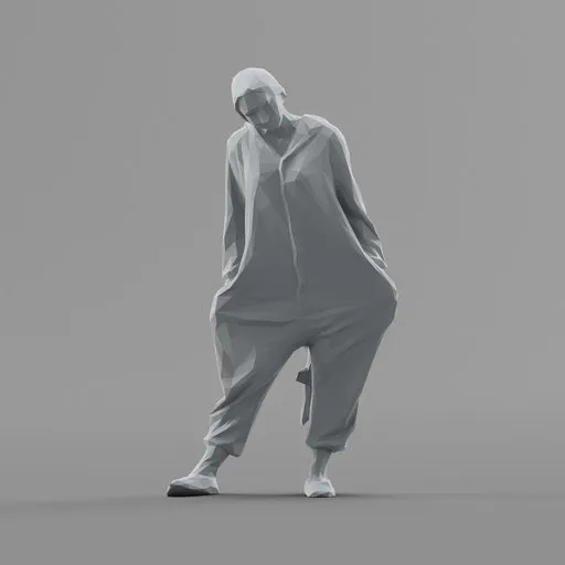 Lowpoly Woman in kigurumi