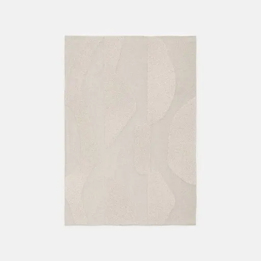White and rattan rug