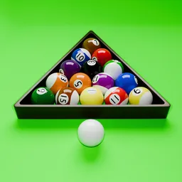 8 Ball Pool Set – Realistic Model