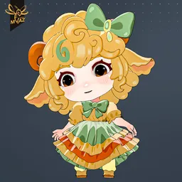 Cute Chibi Anime Sheep | Eevee & Cycles