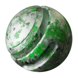 Chipped Painted Galvanized Metal Green