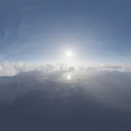 Aerial Cloudscape Sunny Sky