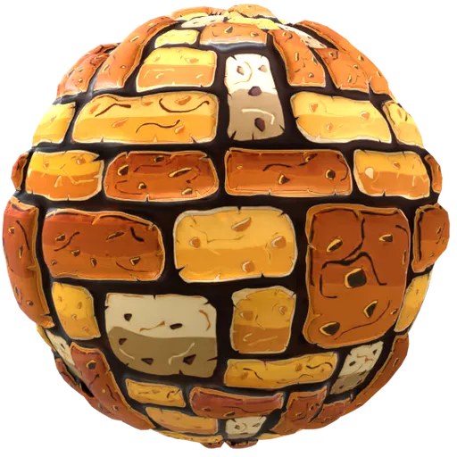 PBR Cartoon Rocks 02 material texture for 3D modeling with customizable colors, rotation, and displacement options.