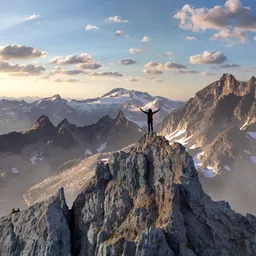 Mountain Landscape Peaks Parallax