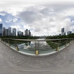 Daytime cloudy footbridge 16k