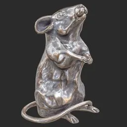 Rat silver statue