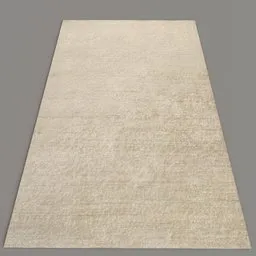 Beige textured 3D carpet model with detailed fabric weave, optimized for Blender, ideal for interior design renderings.