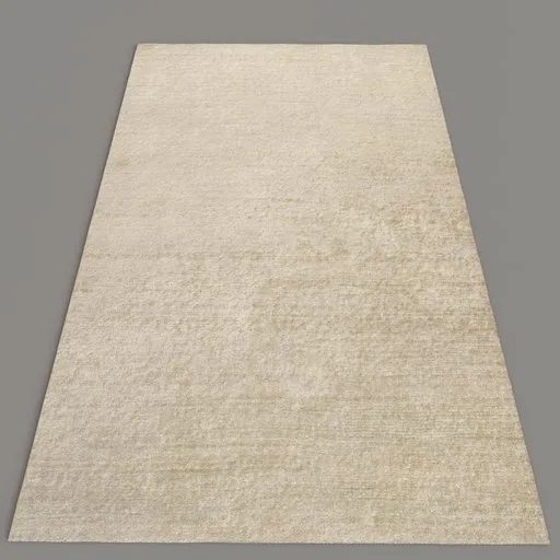 Beige textured 3D carpet model with detailed fabric weave, optimized for Blender, ideal for interior design renderings.