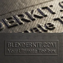 Detailed embossed text reveal 3D animation with realistic textures and lighting, ideal for intros and logo presentations.