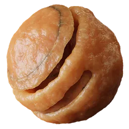 Realistic dried fruit PBR material texture for Blender 3D, optimized for digital food rendering and applications requiring detailed shaders.